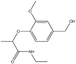 N-ethyl-2-[4-(hydroxymethyl)-2-methoxyphenoxy]propanamide Struktur