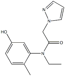 N-ethyl-N-(5-hydroxy-2-methylphenyl)-2-(1H-pyrazol-1-yl)acetamide Struktur