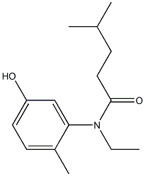 N-ethyl-N-(5-hydroxy-2-methylphenyl)-4-methylpentanamide Struktur