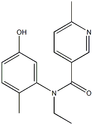 N-ethyl-N-(5-hydroxy-2-methylphenyl)-6-methylpyridine-3-carboxamide Struktur