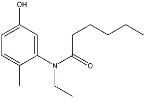 N-ethyl-N-(5-hydroxy-2-methylphenyl)hexanamide Struktur