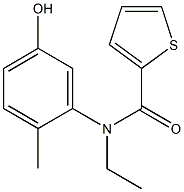 N-ethyl-N-(5-hydroxy-2-methylphenyl)thiophene-2-carboxamide Struktur