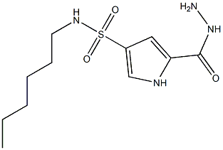 N-hexyl-5-(hydrazinocarbonyl)-1H-pyrrole-3-sulfonamide Struktur