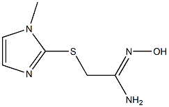 N'-hydroxy-2-[(1-methyl-1H-imidazol-2-yl)sulfanyl]ethanimidamide Struktur