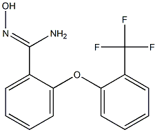 N'-hydroxy-2-[2-(trifluoromethyl)phenoxy]benzene-1-carboximidamide Struktur