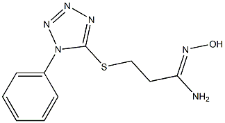 N'-hydroxy-3-[(1-phenyl-1H-1,2,3,4-tetrazol-5-yl)sulfanyl]propanimidamide Struktur