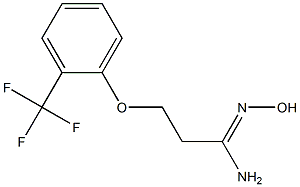 N'-hydroxy-3-[2-(trifluoromethyl)phenoxy]propanimidamide Struktur