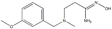 N'-hydroxy-3-{[(3-methoxyphenyl)methyl](methyl)amino}propanimidamide Struktur