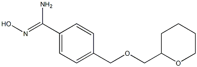 N'-hydroxy-4-[(tetrahydro-2H-pyran-2-ylmethoxy)methyl]benzenecarboximidamide Struktur