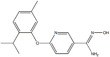 N'-hydroxy-6-(2-isopropyl-5-methylphenoxy)pyridine-3-carboximidamide Struktur