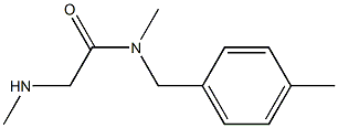 N-methyl-2-(methylamino)-N-[(4-methylphenyl)methyl]acetamide Struktur