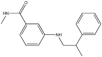 N-methyl-3-[(2-phenylpropyl)amino]benzamide Struktur