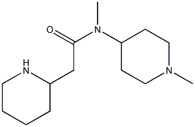 N-methyl-N-(1-methylpiperidin-4-yl)-2-(piperidin-2-yl)acetamide Struktur