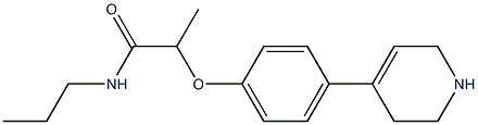 N-propyl-2-[4-(1,2,3,6-tetrahydropyridin-4-yl)phenoxy]propanamide Struktur