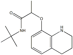 N-tert-butyl-2-(1,2,3,4-tetrahydroquinolin-8-yloxy)propanamide Struktur