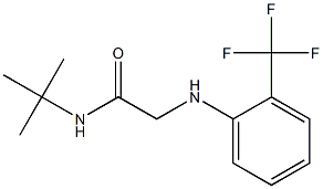 N-tert-butyl-2-{[2-(trifluoromethyl)phenyl]amino}acetamide Struktur