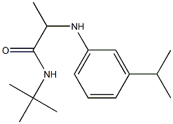 N-tert-butyl-2-{[3-(propan-2-yl)phenyl]amino}propanamide Struktur