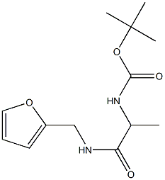 tert-butyl 2-[(2-furylmethyl)amino]-1-methyl-2-oxoethylcarbamate Struktur