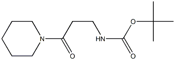 tert-butyl 3-oxo-3-piperidin-1-ylpropylcarbamate Struktur