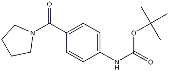 tert-butyl 4-(pyrrolidin-1-ylcarbonyl)phenylcarbamate Struktur