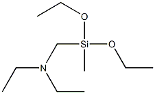 N-ethyl-N-(methyldiethoxysilylmethyl)ethanamine Struktur