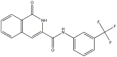 3-Isoquinolinecarboxamide,  1,2-dihydro-1-oxo-N-[3-(trifluoromethyl)phenyl]- Struktur