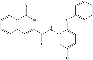 3-Isoquinolinecarboxamide,  N-(5-chloro-2-phenoxyphenyl)-1,2-dihydro-1-oxo- Struktur