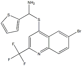 4-(2-AMINOTHEYLTHIO)-6-BROMO-2-(TRIFLUOROMETHYL)QUINOLINE Struktur