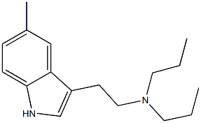 5-methyl-n,n-dipropyltryptamine Struktur