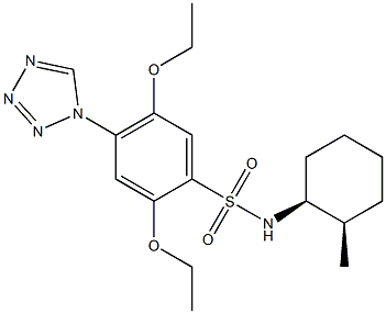 2,5-diethoxy-N-[(1S,2R)-2-methylcyclohexyl]-4-(tetrazol-1-yl)benzenesulfonamide Struktur