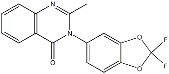 3-(2,2-difluoro-1,3-benzodioxol-5-yl)-2-methylquinazolin-4(3H)-one Struktur