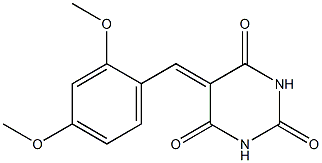 5-(2,4-dimethoxybenzylidene)-2,4,6(1H,3H,5H)-pyrimidinetrione Struktur