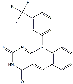 10-[3-(trifluoromethyl)phenyl]pyrimido[4,5-b]quinoline-2,4(3H,10H)-dione Struktur