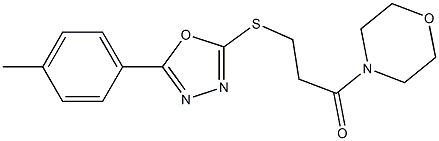 4-(3-{[5-(4-methylphenyl)-1,3,4-oxadiazol-2-yl]sulfanyl}propanoyl)morpholine Struktur