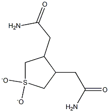 2-[4-(2-amino-2-oxoethyl)-1,1-dioxidotetrahydro-3-thienyl]acetamide Struktur