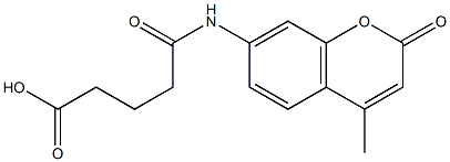 5-[(4-methyl-2-oxo-2H-chromen-7-yl)amino]-5-oxopentanoic acid Struktur