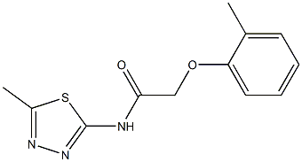 2-(2-methylphenoxy)-N-(5-methyl-1,3,4-thiadiazol-2-yl)acetamide Struktur