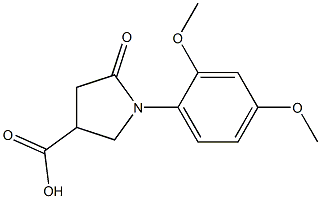 1-(2,4-dimethoxyphenyl)-5-oxo-3-pyrrolidinecarboxylic acid Struktur