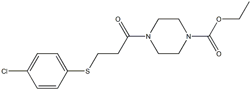 ethyl 4-{3-[(4-chlorophenyl)sulfanyl]propanoyl}piperazine-1-carboxylate Struktur