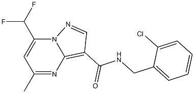 N-(2-chlorobenzyl)-7-(difluoromethyl)-5-methylpyrazolo[1,5-a]pyrimidine-3-carboxamide Struktur