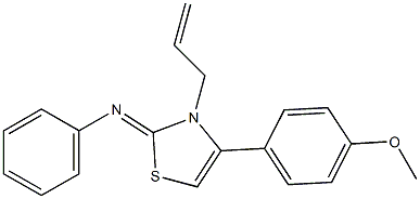 N-(3-allyl-4-(4-methoxyphenyl)-1,3-thiazol-2(3H)-ylidene)-N-phenylamine Struktur