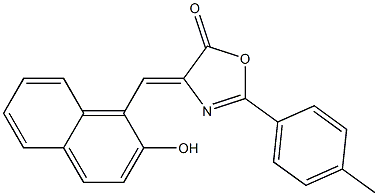 4-[(2-hydroxy-1-naphthyl)methylene]-2-(4-methylphenyl)-1,3-oxazol-5(4H)-one Struktur