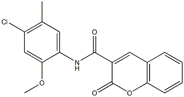 N-(4-chloro-2-methoxy-5-methylphenyl)-2-oxo-2H-chromene-3-carboxamide Struktur