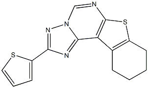 2-thien-2-yl-8,9,10,11-tetrahydro[1]benzothieno[3,2-e][1,2,4]triazolo[1,5-c]pyrimidine Struktur