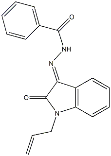 N'-(1-allyl-2-oxo-1,2-dihydro-3H-indol-3-ylidene)benzohydrazide Struktur