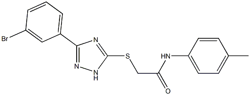 2-{[3-(3-bromophenyl)-1H-1,2,4-triazol-5-yl]sulfanyl}-N-(4-methylphenyl)acetamide Struktur