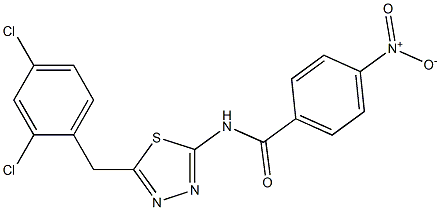 N-[5-(2,4-dichlorobenzyl)-1,3,4-thiadiazol-2-yl]-4-nitrobenzamide Struktur