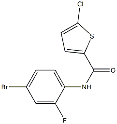 N-(4-bromo-2-fluorophenyl)-5-chloro-2-thiophenecarboxamide Struktur