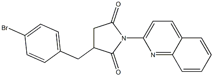 3-(4-bromobenzyl)-1-(2-quinolinyl)-2,5-pyrrolidinedione Struktur