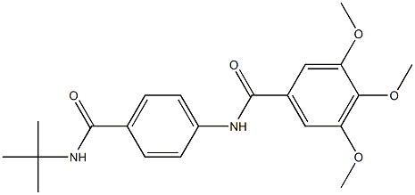 N-{4-[(tert-butylamino)carbonyl]phenyl}-3,4,5-trimethoxybenzamide Struktur